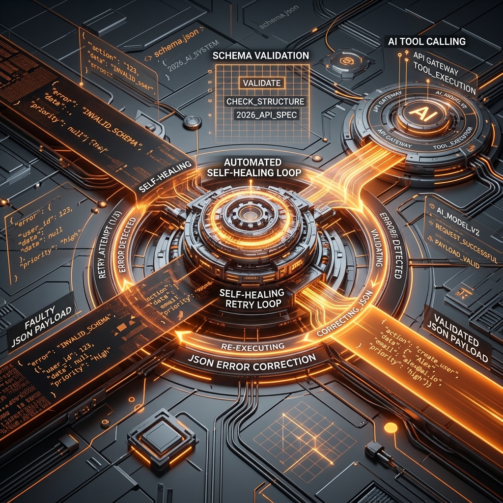Production-Grade AI Tool Calling: Handling Schema Failures and Self-Healing Retry Loops